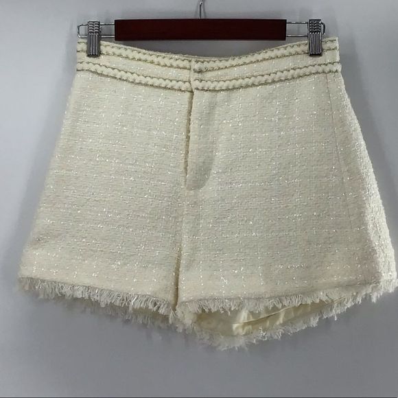 Five Plus Dress Cream Gold High Waist Shorts NWOT - Picture 2 of 7
